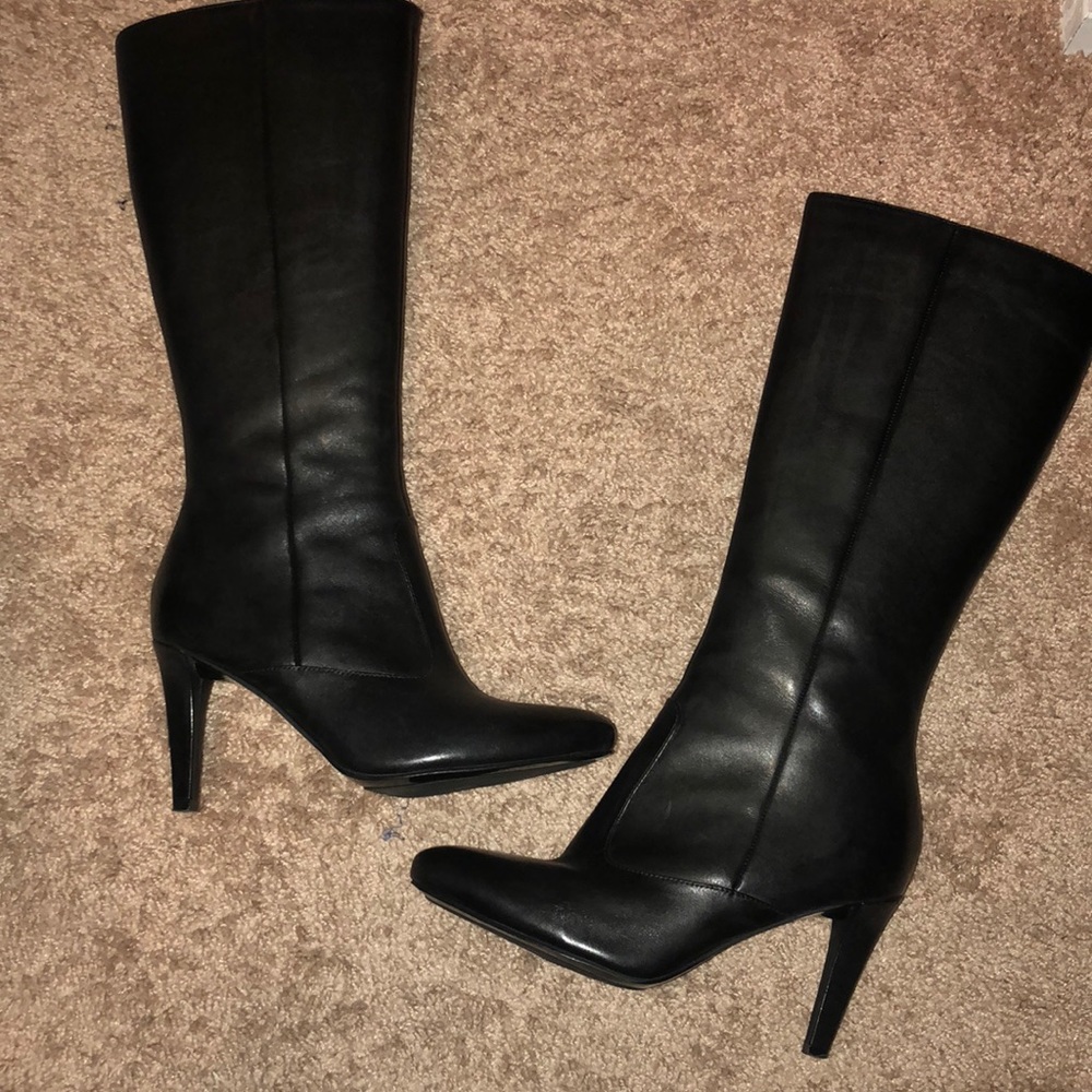 Knee high black boots